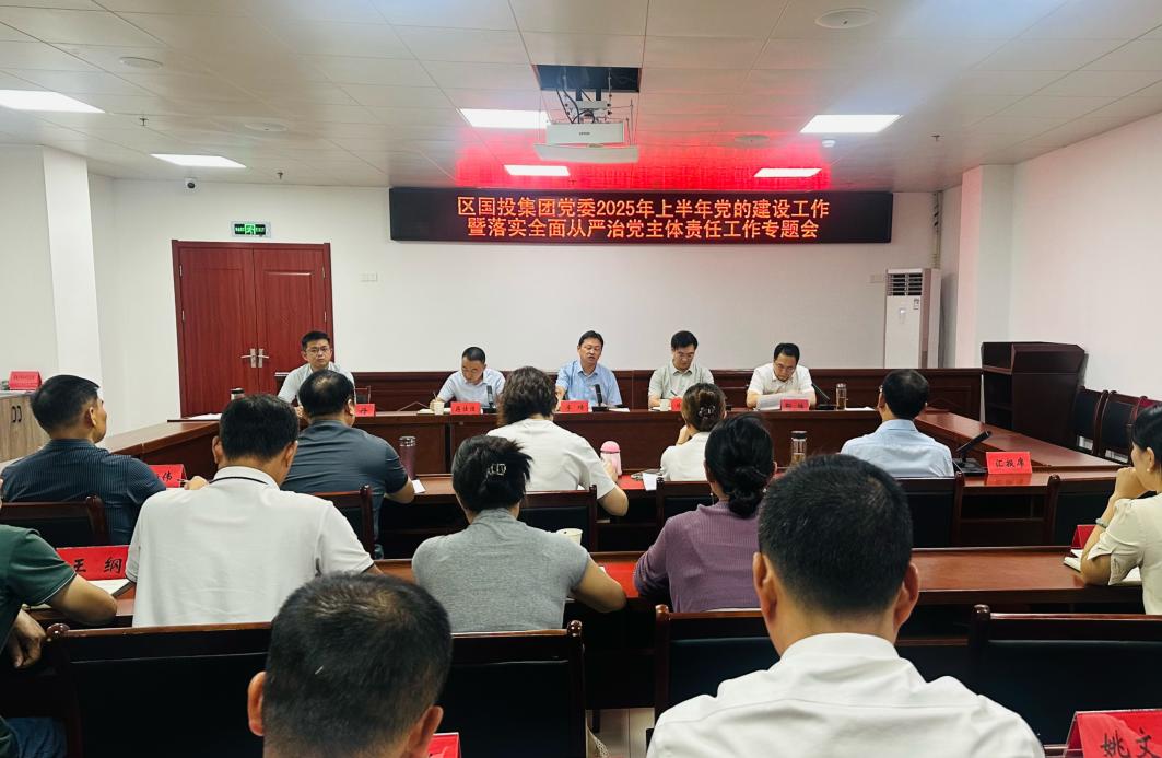 屯溪區(qū)國投集團(tuán)黨委召開2025年上半年黨的建設(shè)工作暨落實(shí)全面從嚴(yán)治黨主體責(zé)任工作專題會議